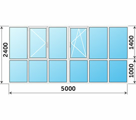 Панорамное остекление 5000x2400 Provedal