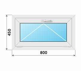 Пластиковое окно Provedal откидное 800x450